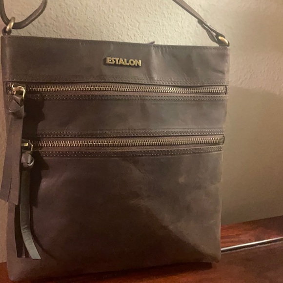 Stalon Leather Crossbody Bag - Picture 1 of 7